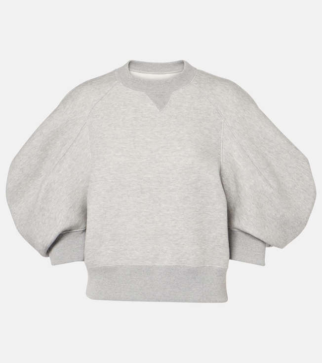 Cotton-blend jersey top | Sacai