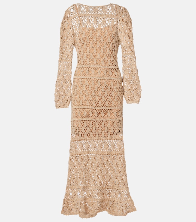 Bianca cotton crochet maxi dress | Anna Kosturova
