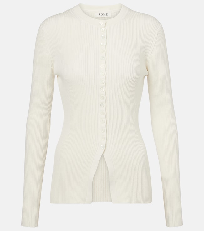 Ribbed-knit cotton crêpe cardigan | Róhe