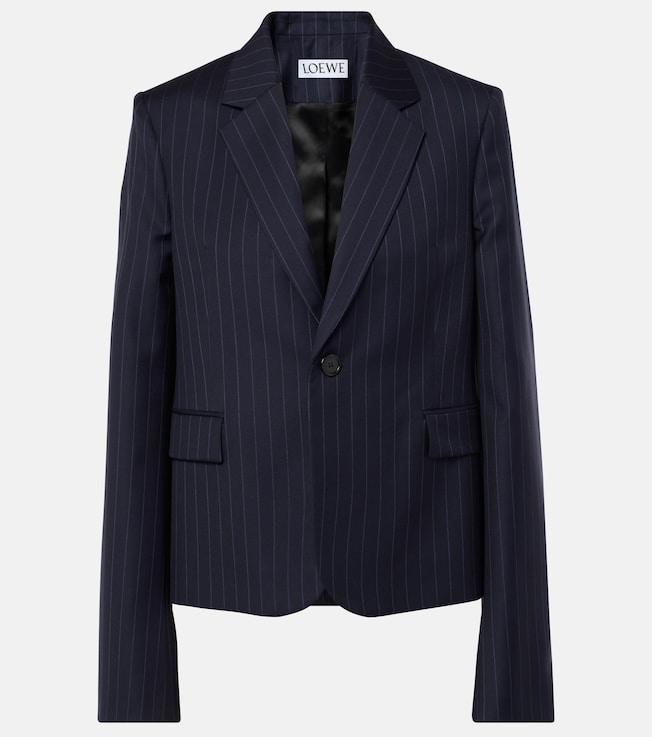 Pinstripe wool twill suit jacket | Loewe