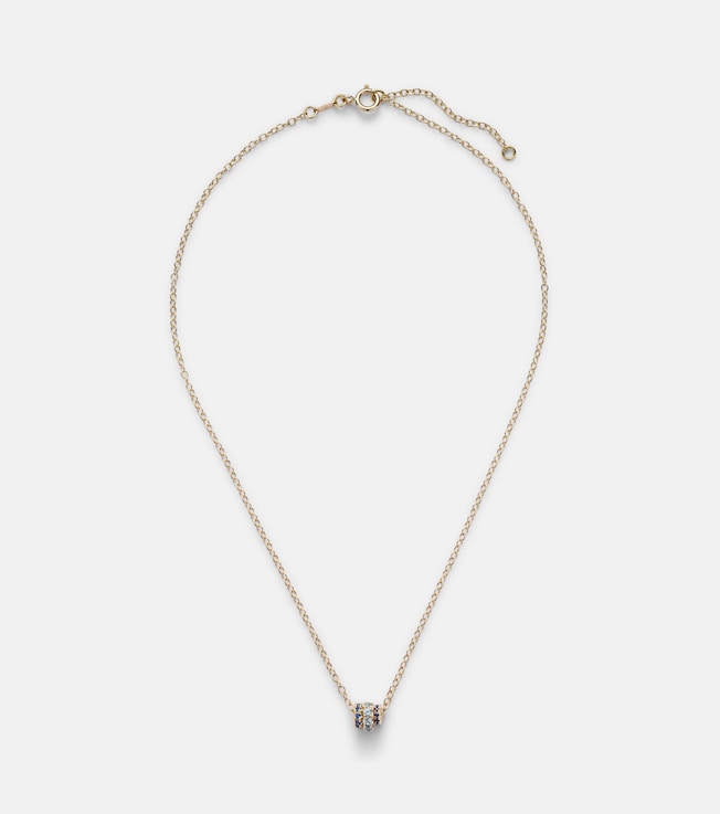 Vesta 18kt gold necklace with sapphires and aquamarine | Spinelli Kilcollin