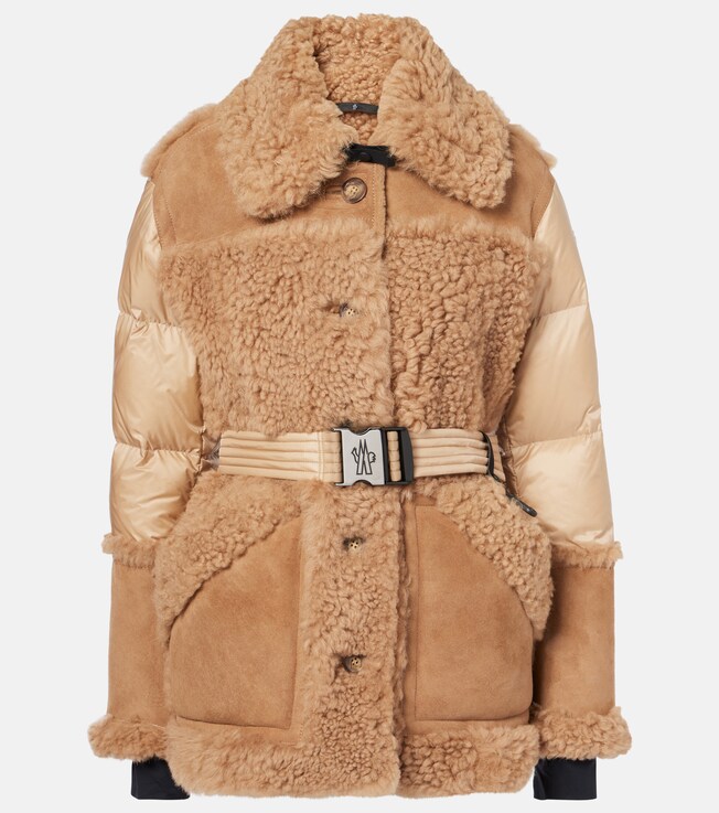 Chaiten shearling-trimmed down jacket | Moncler Grenoble