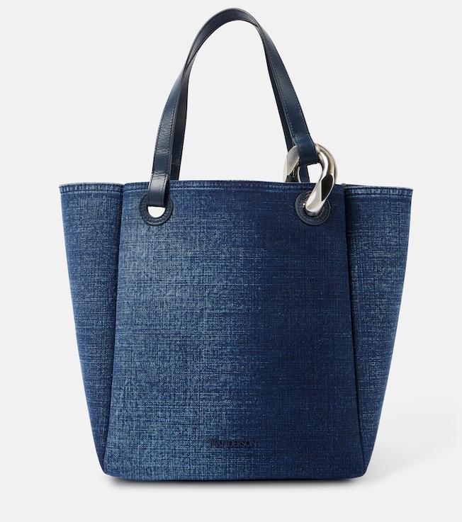 Corner Large denim tote bag | JW Anderson