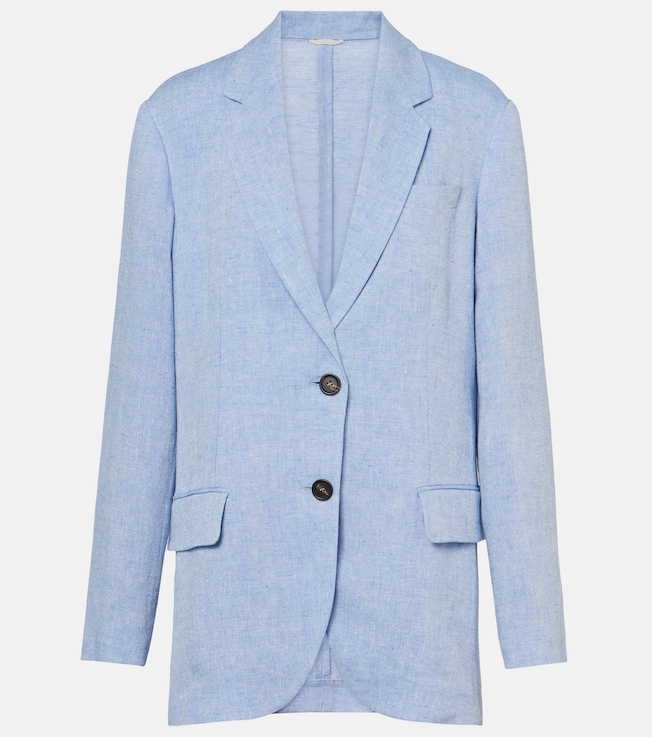 Linen-blend blazer | Brunello Cucinelli