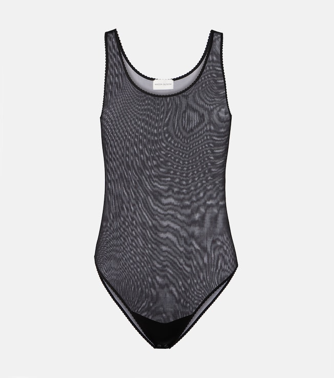 Semi-sheer scalloped bodysuit | Magda Butrym