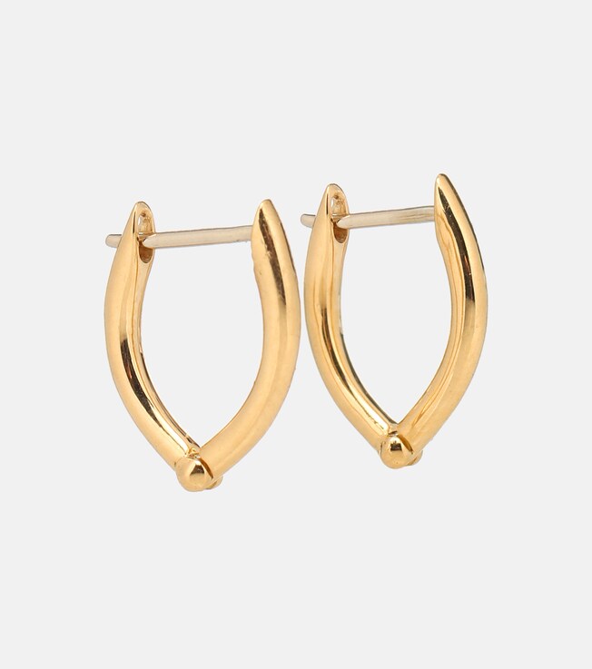 Cristina Small 18kt gold hoop earrings | Melissa Kaye