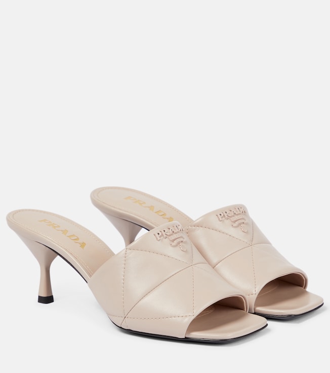 Quilted leather sandals | Prada