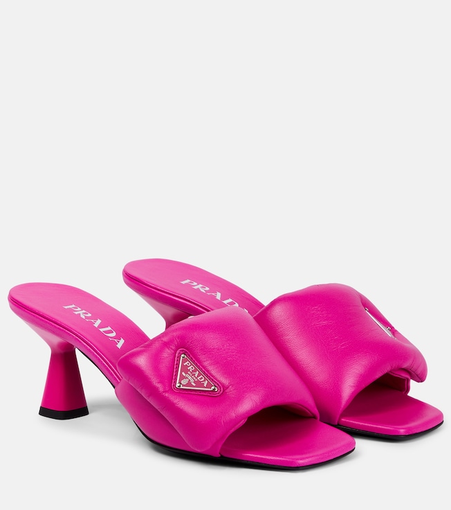 Padded leather mules | Prada