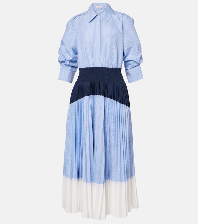 Jenella striped cotton-blend midi dress | Simkhai
