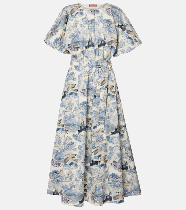 Paulina printed cotton-blend midi dress | Altuzarra