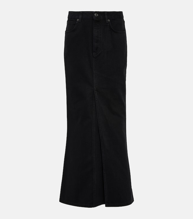 Mid-rise denim maxi skirt | Balenciaga