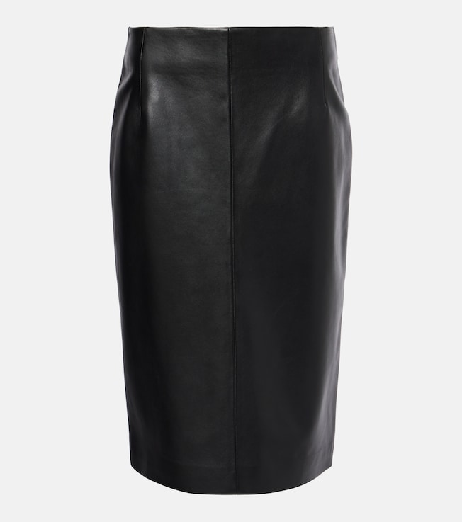Lady leather pencil skirt | Nour Hammour