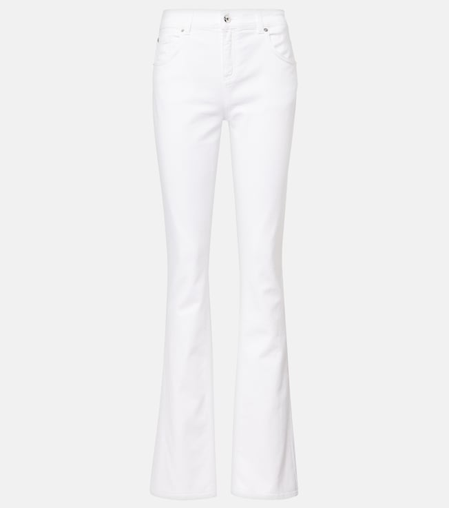 Chain-detail high-rise bootcut jeans | Blumarine