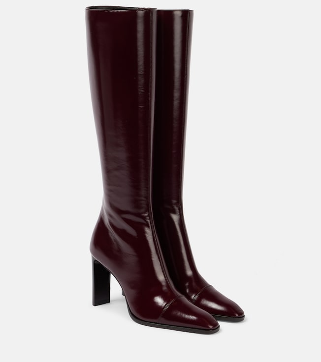 Venetia leather knee-high boots | Saint Laurent