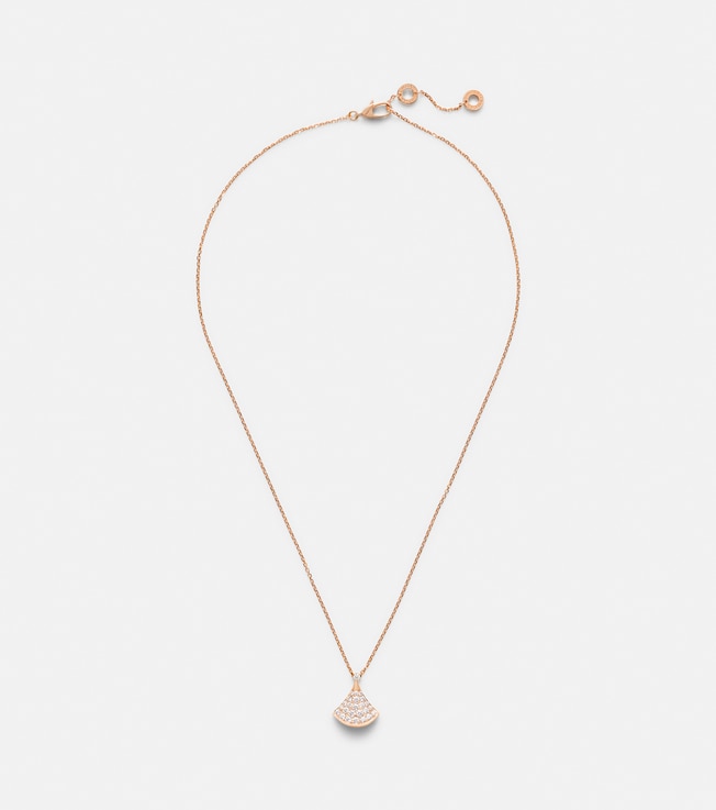 Diva's Dream 18kt rose gold necklace with diamonds | Bvlgari