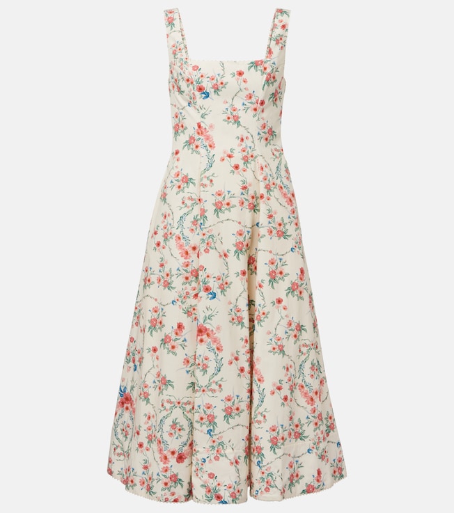 Pistilo Mosqueta cotton midi dress | Agua by Agua Bendita