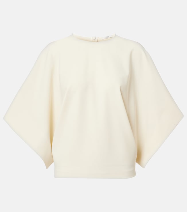 Tenley draped wool-blend crêpe top  | Fforme