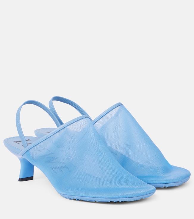 Petal 45 mesh slingback pumps | Loewe