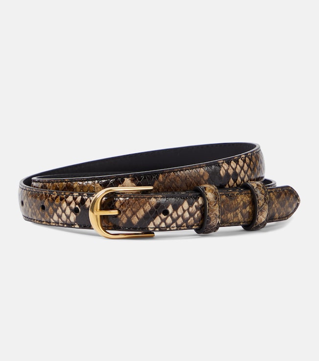 Jane 20mm snake-effect leather belt | Nili Lotan