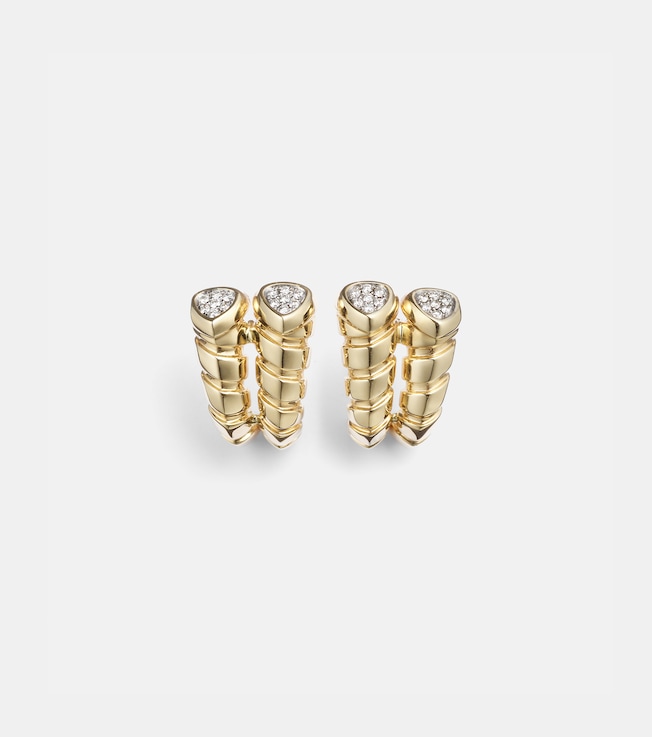 Trisolina 18kt gold earrings with diamonds | Marina B