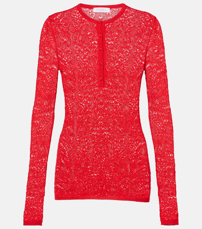 Ithaca open-knit wool and silk Henley shirt | Gabriela Hearst