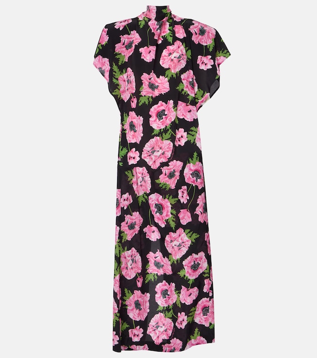 Floral printed silk maxi dress | Stella McCartney