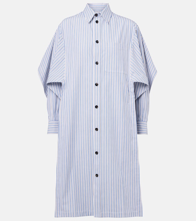 Striped cotton shirt dress | Bottega Veneta