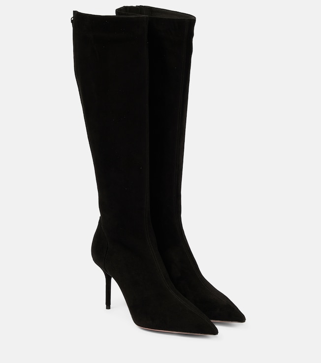 Saint Honoré 85 suede boots | Aquazzura