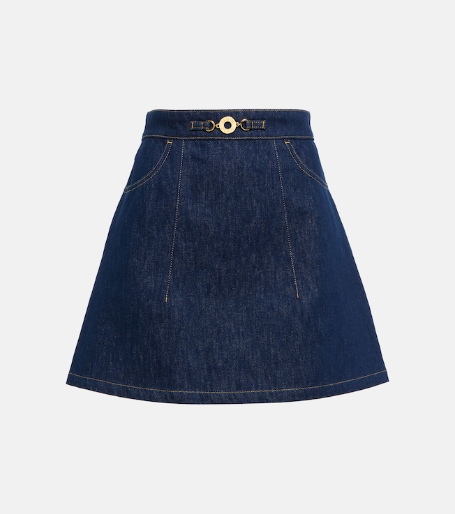 High-rise denim miniskirt | Patou