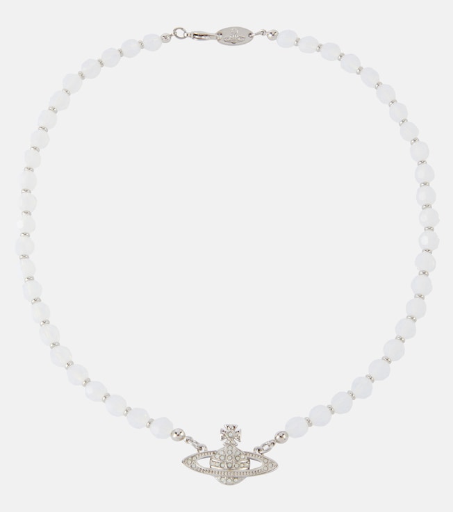 Messaline platinum-plated crystal choker | Vivienne Westwood