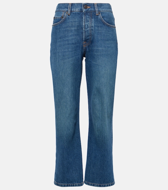 Lesley mid-rise cropped straight jeans | The Row
