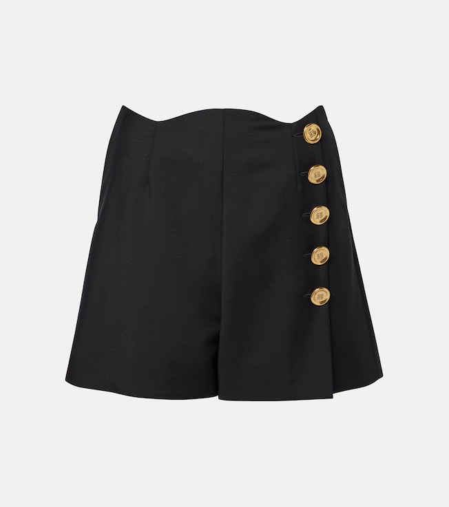Embellished wool and mohair shorts | Givenchy
