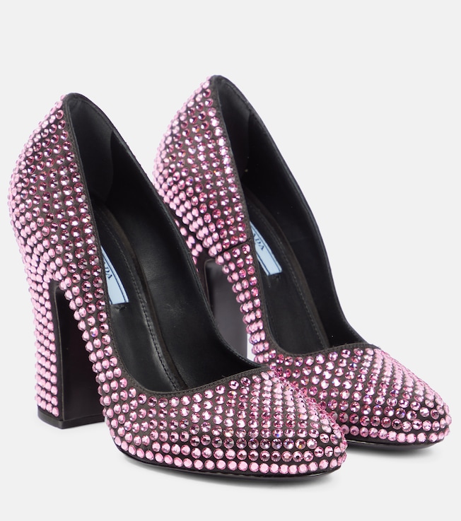 Crystal-embellished pumps | Prada