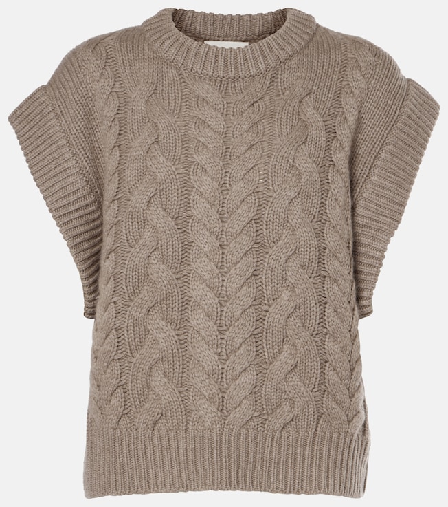 Hayley cable-knit cashmere sweater vest | Lisa Yang