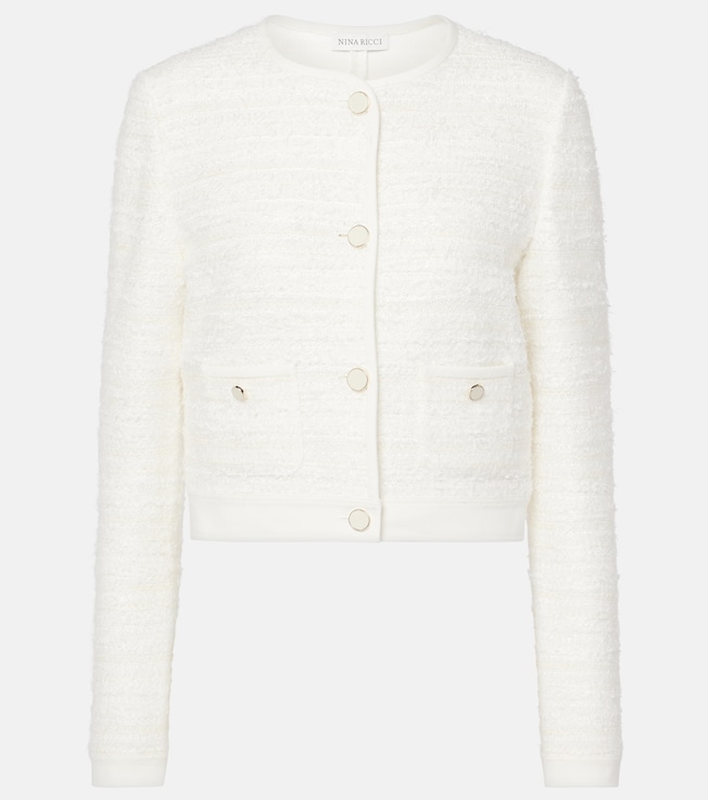 Cotton-blend tweed cardigan | Nina Ricci