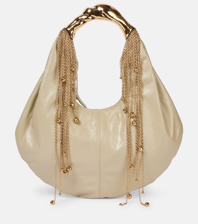 Twisted Shell leather shoulder bag | Chloé