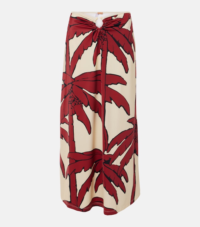 Palms Breath Of Life printed midi skirt | Johanna Ortiz