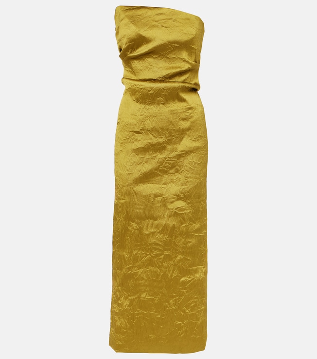 Kezia draped lamé midi dress | Tove