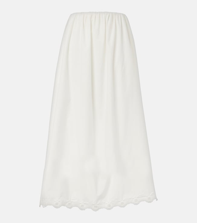 Antoinette embroidered cotton maxi skirt | Posse