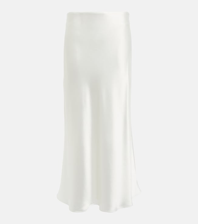 Bridal satin midi skirt | Galvan
