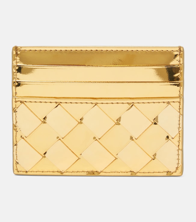 Intrecciato metallic leather card holder | Bottega Veneta