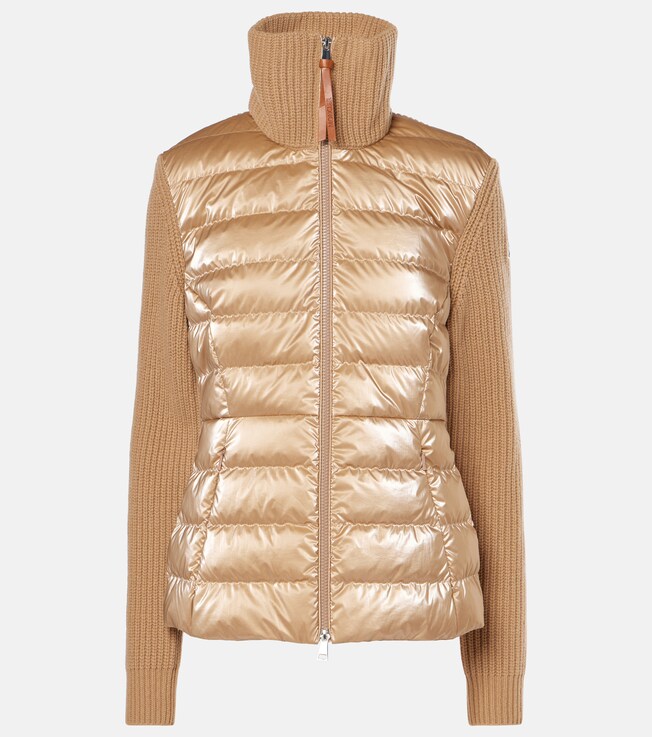 Down-paneled virgin wool cardigan | Moncler