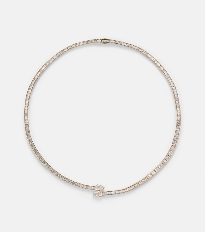Saturn 18kt gold choker with diamonds | Anita Ko