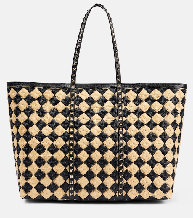 Rockstud Large checked tote bag | Valentino Garavani