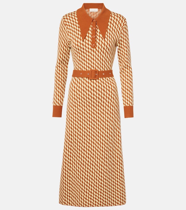 Cotton-blend midi dress | Rixo