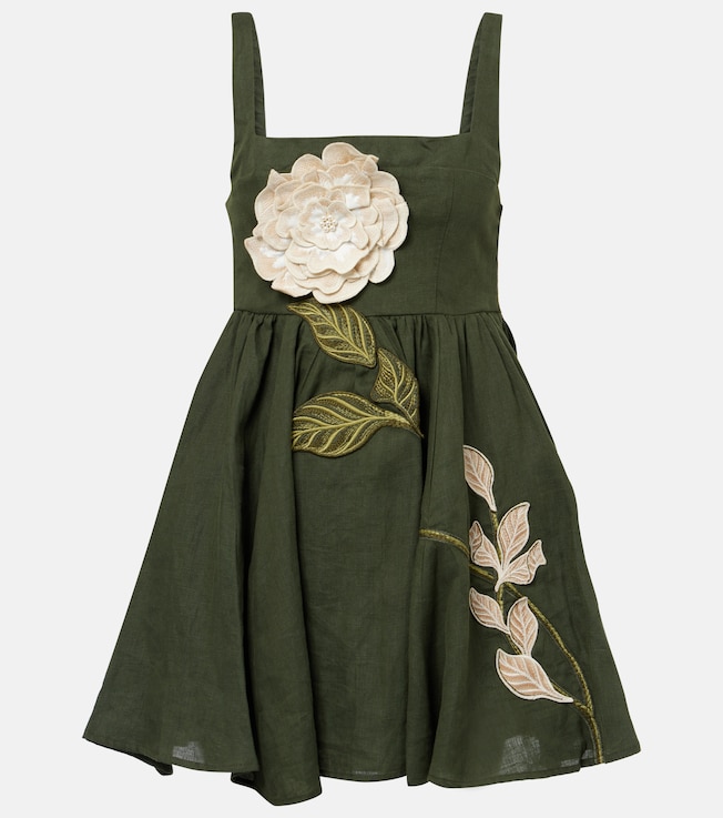 Hierbabuena Gardenia linen minidress | Agua by Agua Bendita