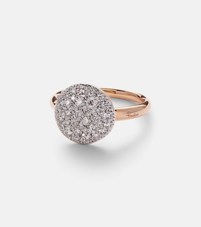 Sabbia 18kt yellow gold ring with diamonds | Pomellato