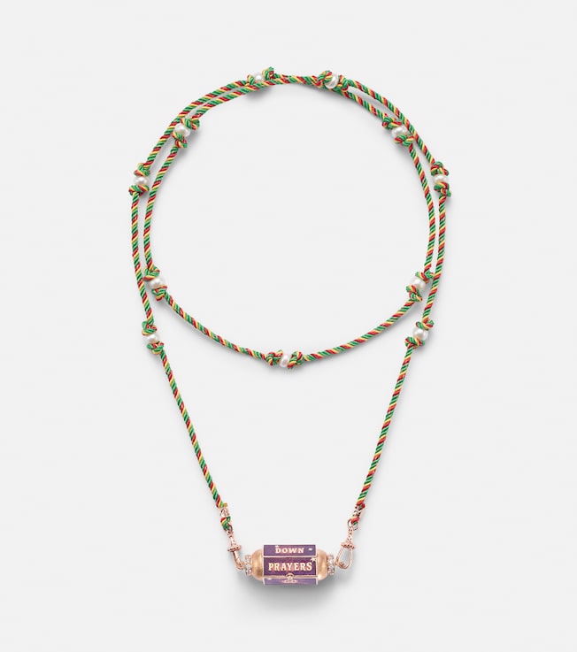 Prayers Box 18kt gold locket necklace with diamonds | Marie Lichtenberg