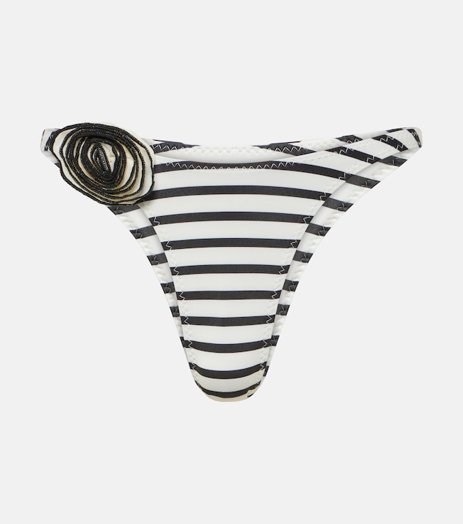 Rose 90s striped bikini bottoms | Same