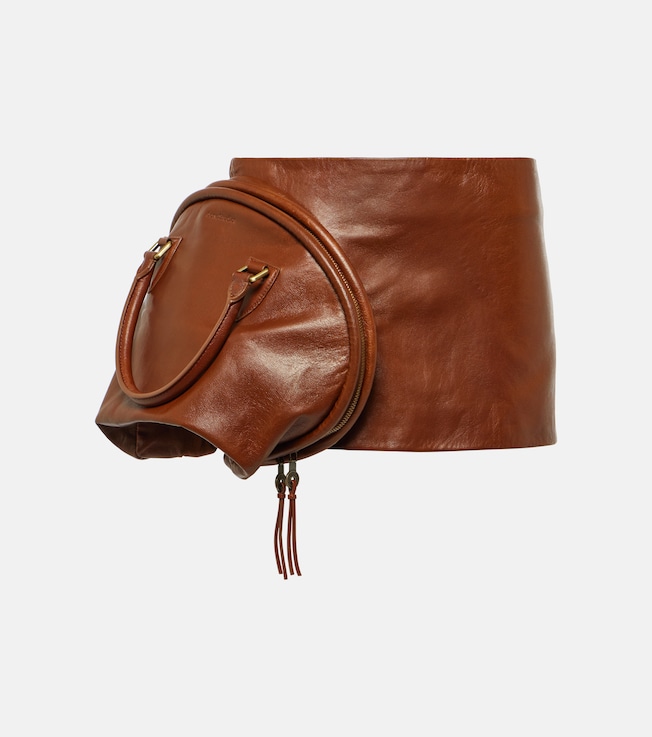 Low-rise leather miniskirt  | Acne Studios